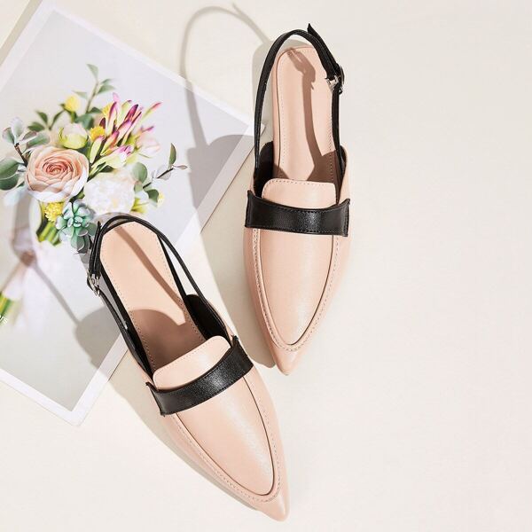 

Point Toe Slingback Flats