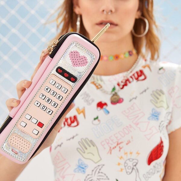 

First Cell Phone Shaped Clutch Bag With Wristlet