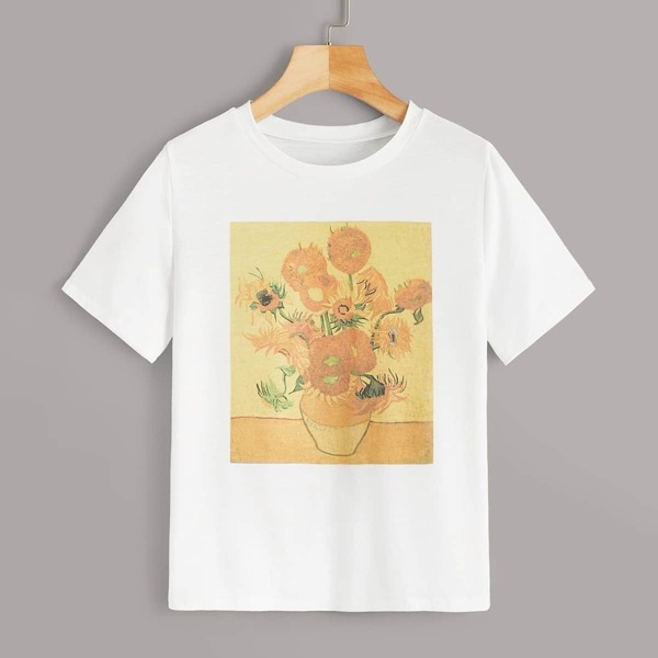 

Sunflower Oil Painting Print Tee