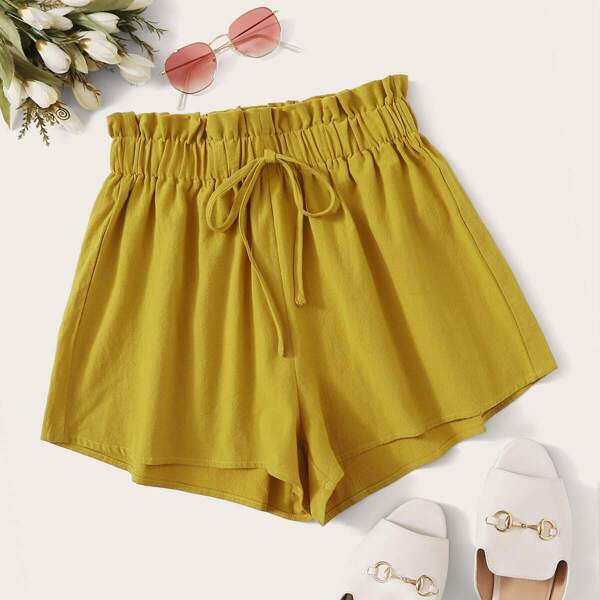 

Paperbag Waist Tie Waist Shorts