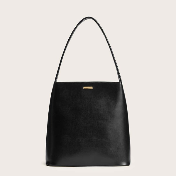

Metal Detail Solid Tote Bag