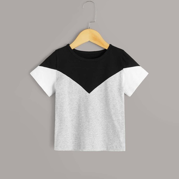 

Toddler Boys Contrast Panel Tee