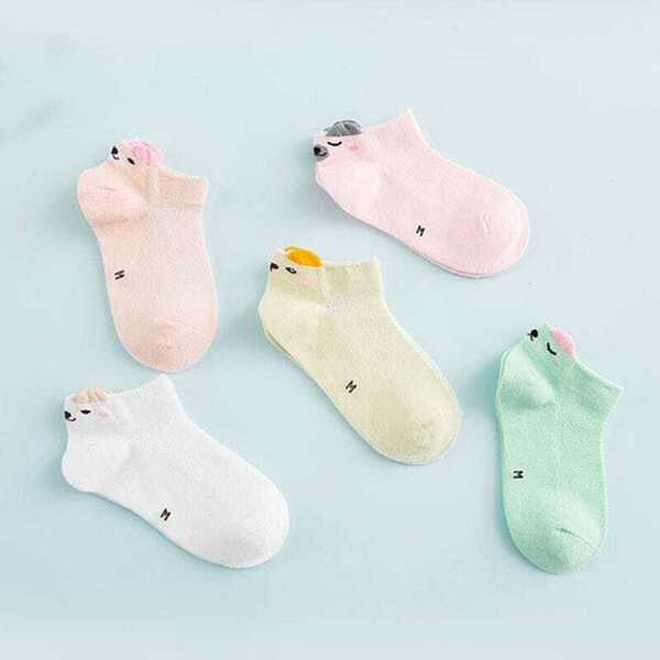

Toddler Girls Cartoon Pattern Socks 5pairs