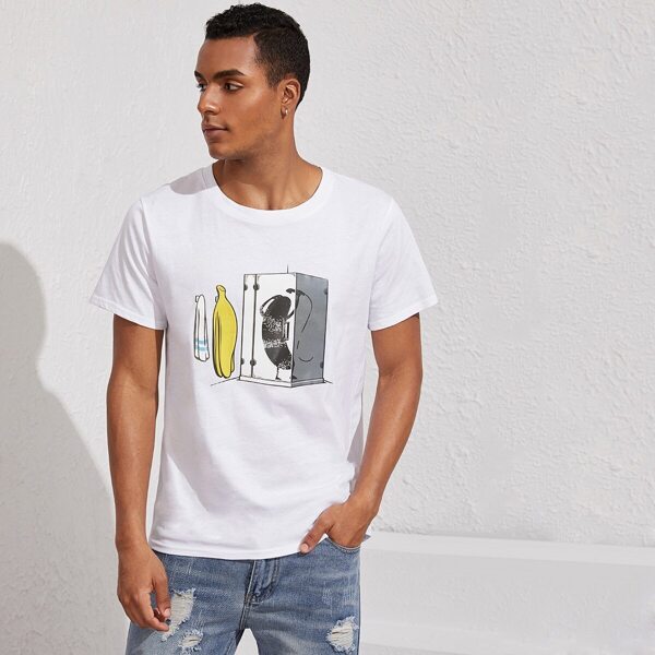 

Men Cartoon Print Tee