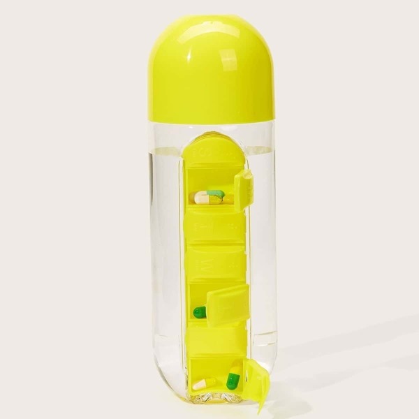 

Portable Water Bottle With Pill Storage Box