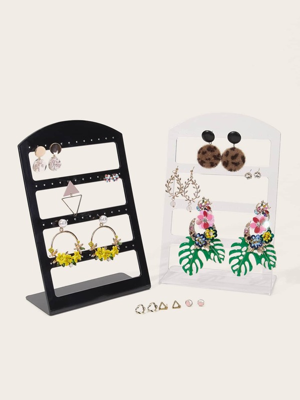 

Multi Layer Earrings Storage Rack 1pc, Black and white