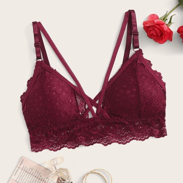 

Floral Lace Harness Bralette