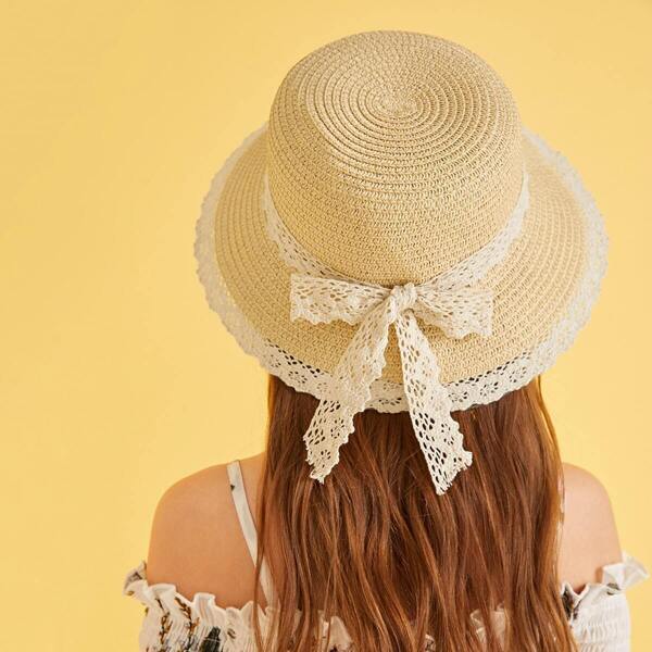 

Toddler Girls Lace Bow Knot Floppy Hat