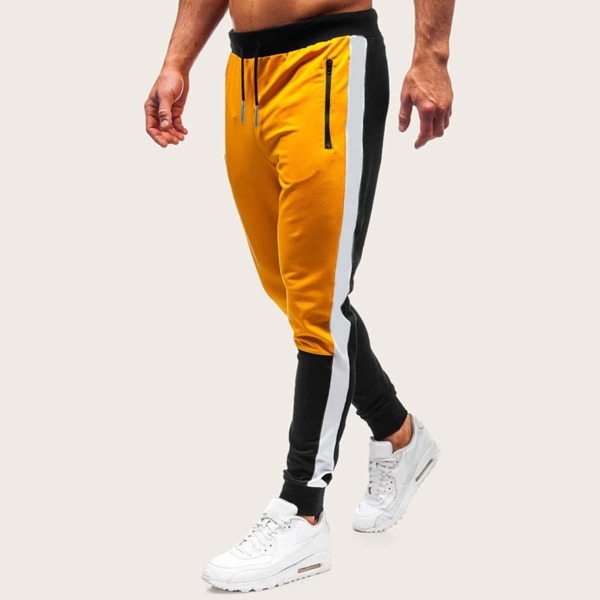 

Men Relaxed Colorblock Drawstring Sweatpants