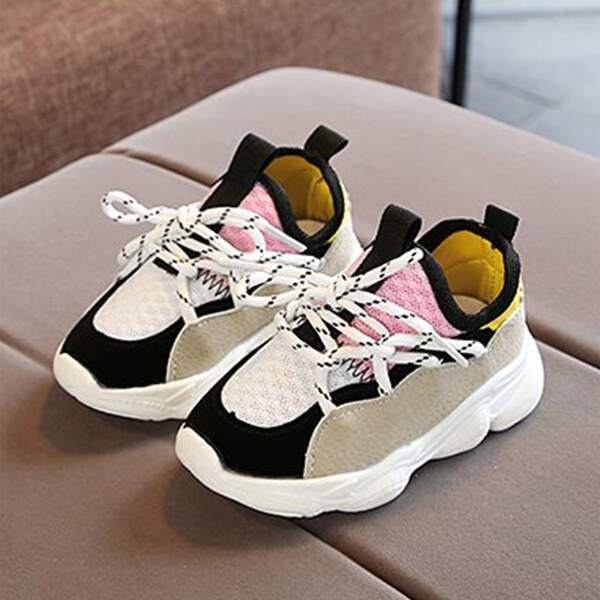 

Toddler Girls Color Block Chunky Sole Trainers