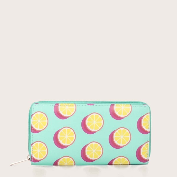 

Fruit Print Zip Around Purse