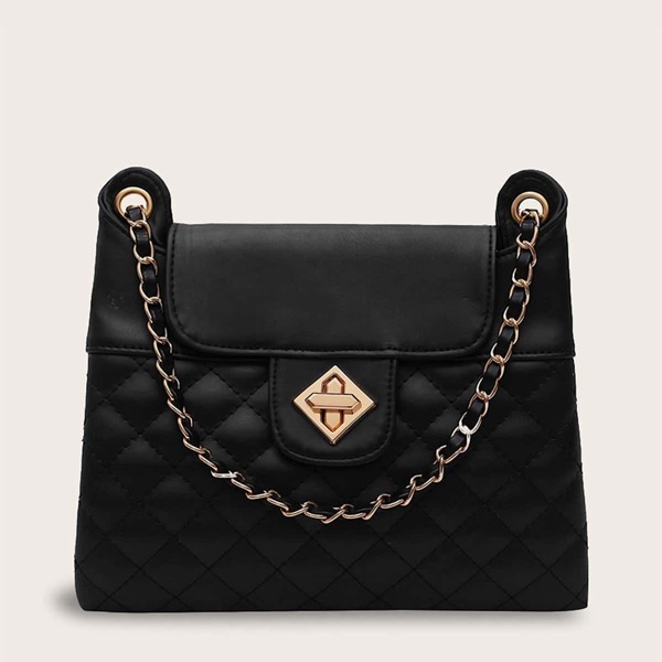 

Quilted Flap Chain Shoulder Bag