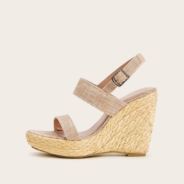 

Open Toe Slingback Espadrille Wedges