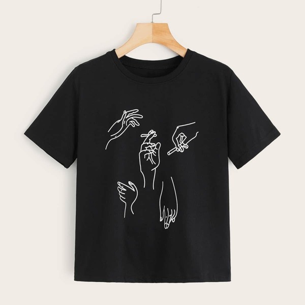 

Hands Print Short Sleeve Tee