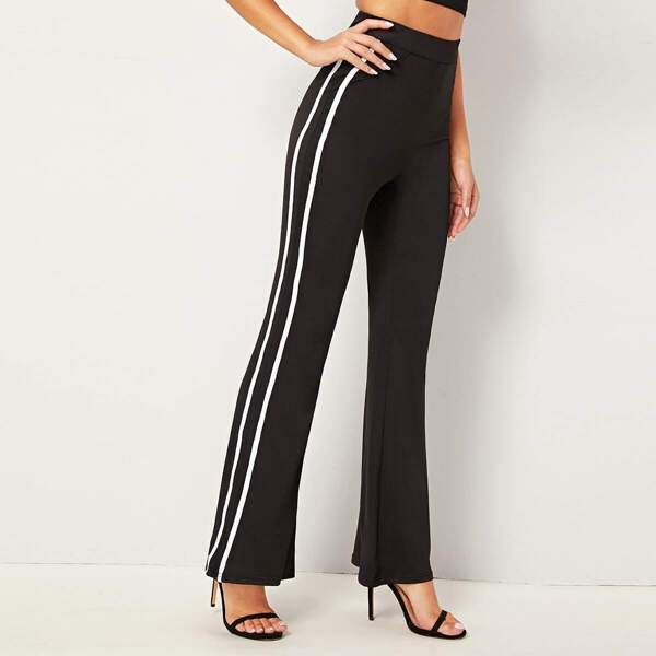 

Side Striped Flare Leg Pants