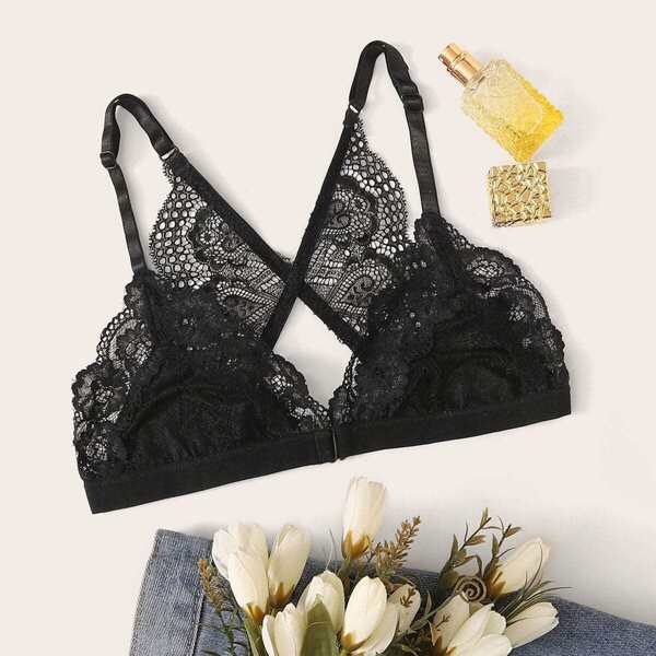 

Floral Lace Crisscross Bralette