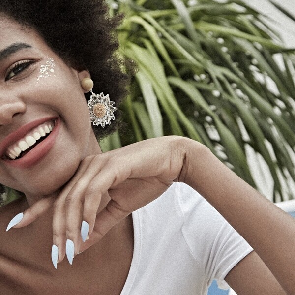 

Sunflower Drop Earrings 1pair