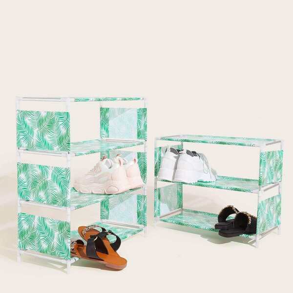 

Plant Print Removable Shoes Storage Rack 1pc