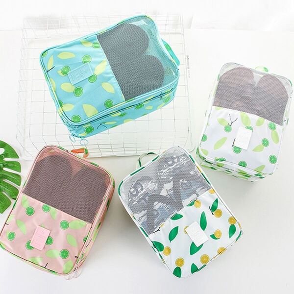 

Lemon Print Portable Shoes Storage Bag 1pc