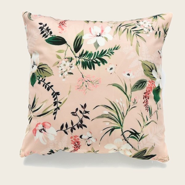 

Plant & Flower Print Cushion Cover, Multicolor