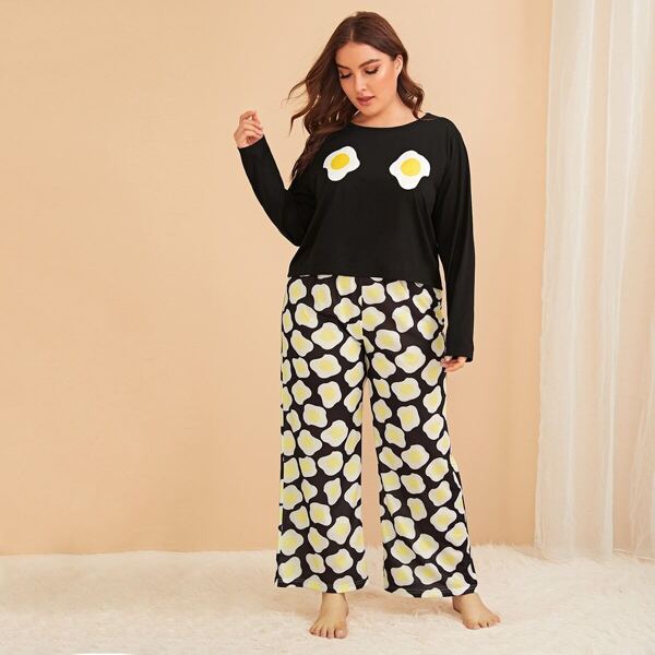

Plus Egg Pattern Pajama Set