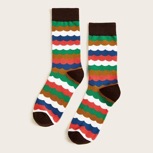 

Men Color-block Socks 1pair