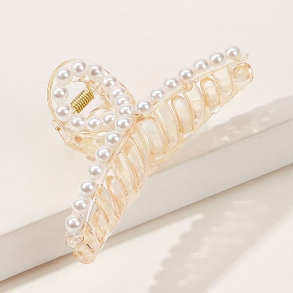 

Faux Pearl Decor Hair Claw