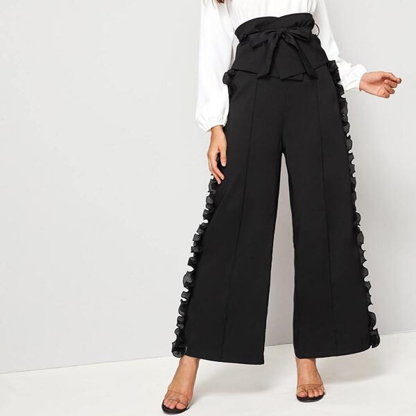 

Lace Frill Wide Leg Pants