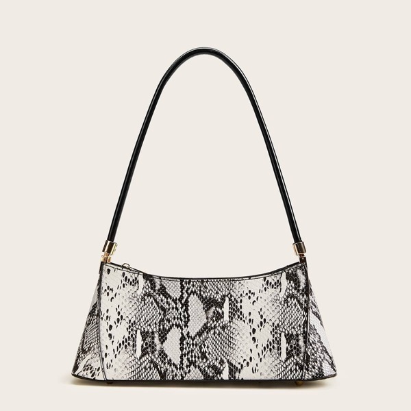 

Snakeskin Print Hobo Bag