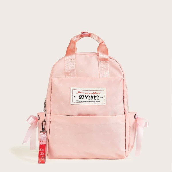 

Bow Tie Side Satchel Backpack, Pink