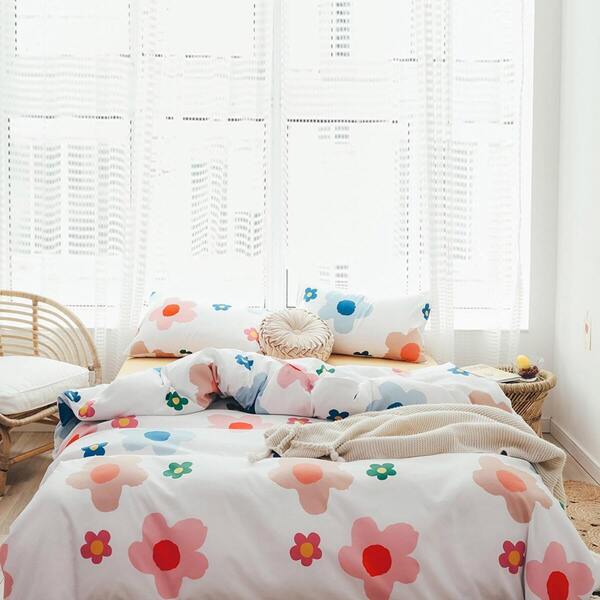 

Cartoon Flower Print Sheet Set