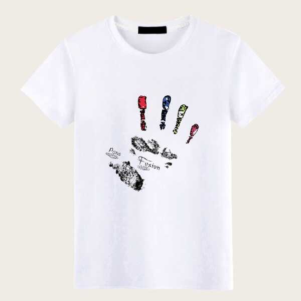 

Men Abstract Print Tee