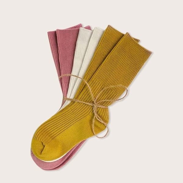 

Toddler Girls Solid Socks 3pairs