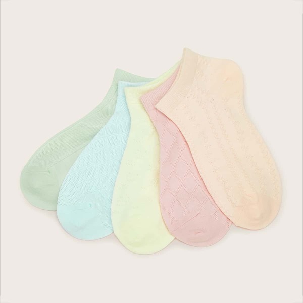 

Solid Ankle Socks 5pairs
