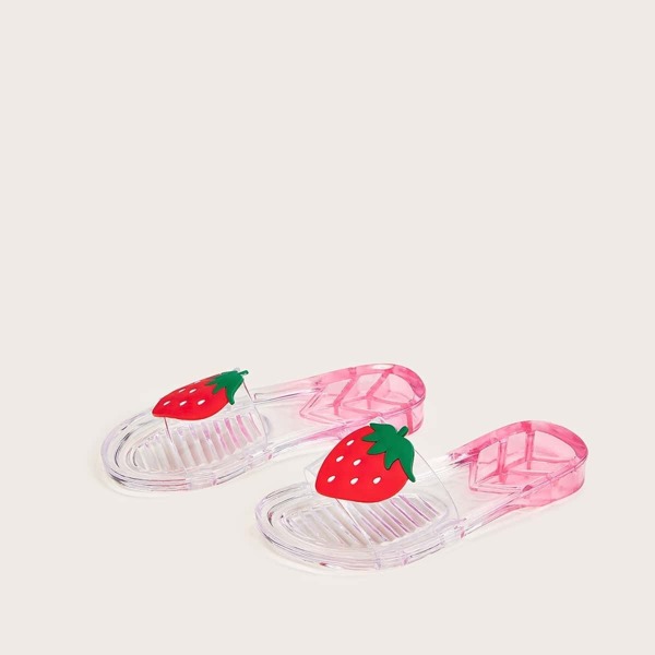 

Toddler Girls Strawberry Decor Clear Sliders