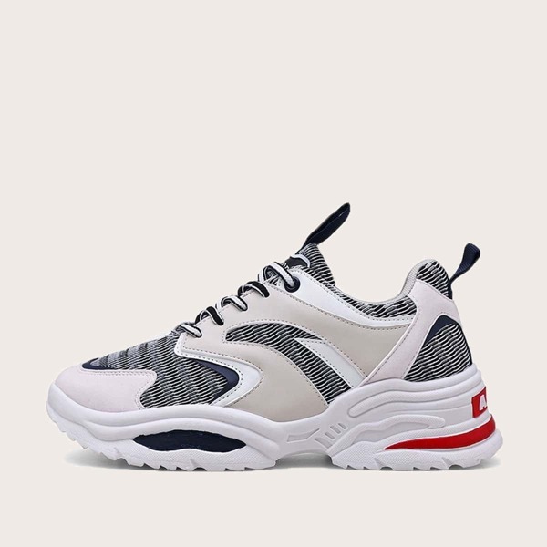 

Men Lace-up Front Chunky Sole Trainers