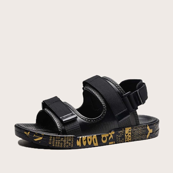

Men Slogan Sole Slingback Sandals