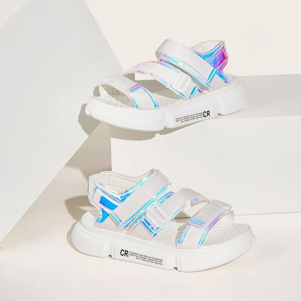 

Open Toe Iridescent Slingback Sandals