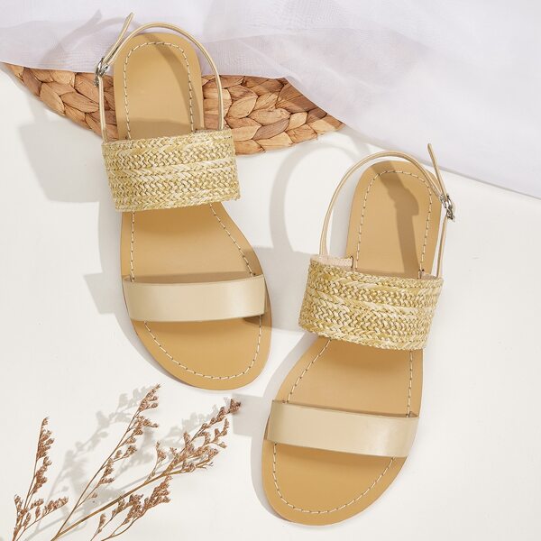 

Open Toe Woven Slingback Sandals