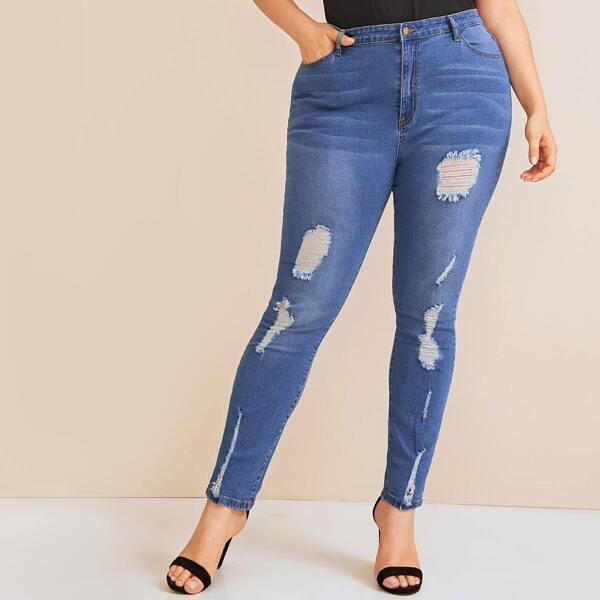 

Plus Cats Whiskers Ripped Skinny Jeans