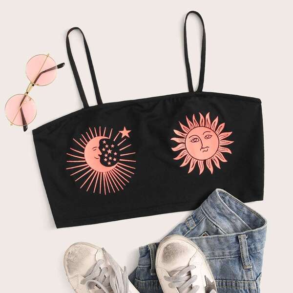 

Sun & Moon Print Cami Top