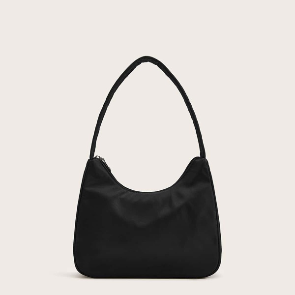 

Solid Hobo Bag, Black
