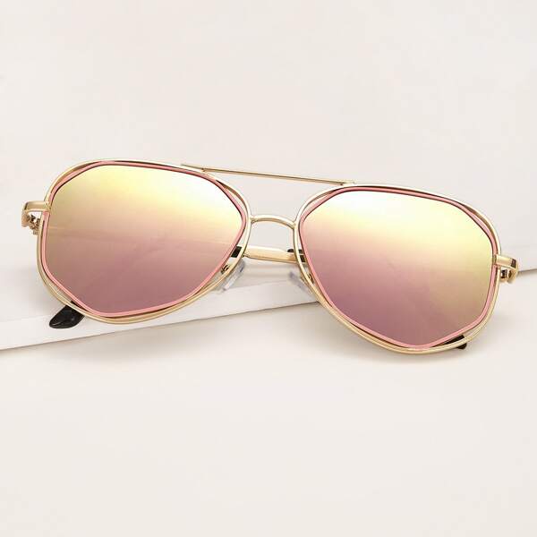 

Top Bar Aviator Sunglasses With Case