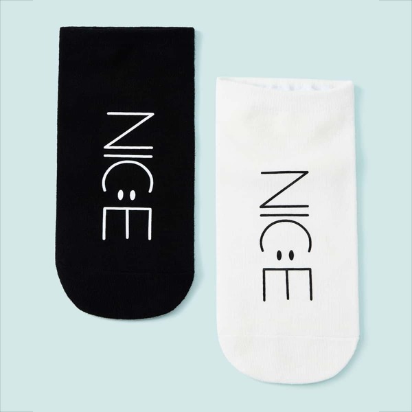 

Letter Pattern Ankle Socks 2pairs
