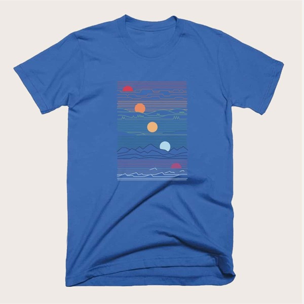 

Men Sunset & Sunrise Print Tee