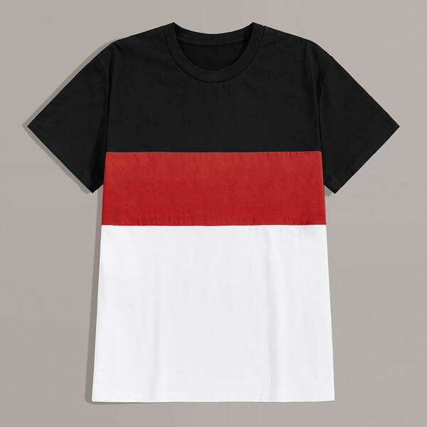 

Men Cut And Sew Tee, Multicolor