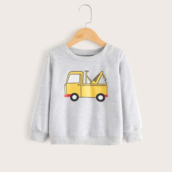 

Toddler Boys Car Graphic Long Sleeve Sweatshirt