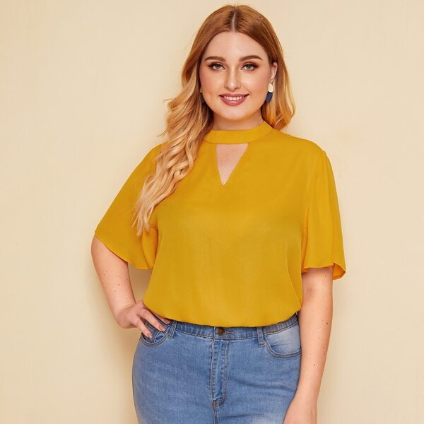 

Plus Solid Keyhole Front Top, Yellow bright