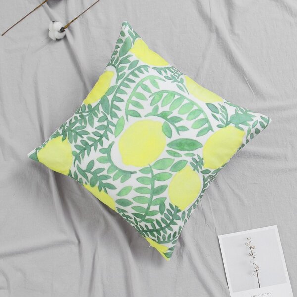 

Lemon & Leaf Print Cushion Cover