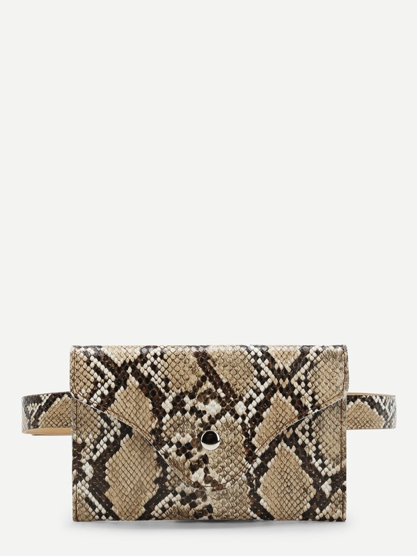 

Snakeskin Pattern PU Fanny Pack, Multicolor